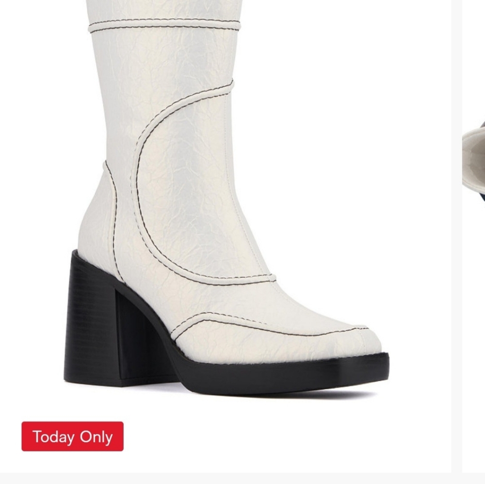 Olivia Miller White Heeled Boots